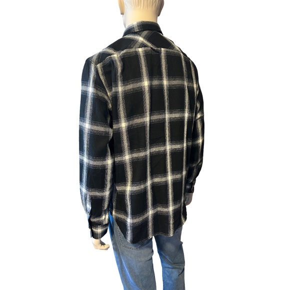 Jachs New York Shirt Recycled Flannel Plaid Tartan Cotton Blend Save the World - Picture 9 of 13